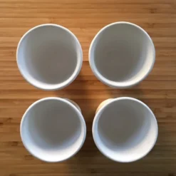 Lot de 4 coquetiers blanc mat