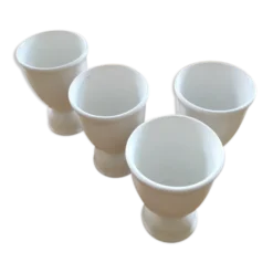 Lot de 4 coquetiers blanc mat