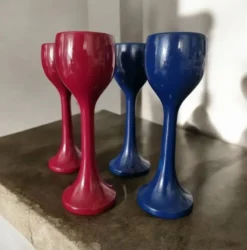 Lot de 4 coquetiers en bois