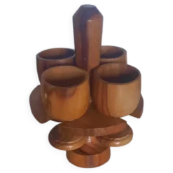 Lot de coquetiers en bois