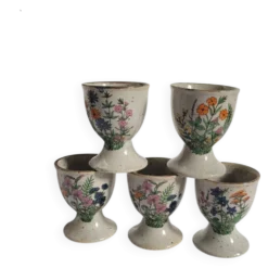 Lot de 5 coquetiers en grès