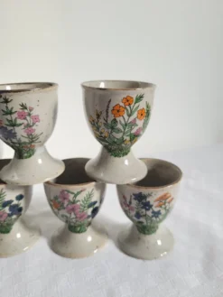 Lot de 5 coquetiers en grès
