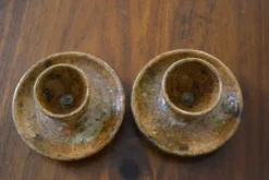 Lot de 2 coquetiers en grès