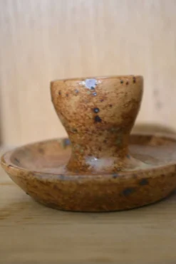 Lot de 2 coquetiers en grès