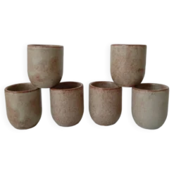 Lot de 6 coquetiers en grès