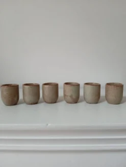 Lot de 6 coquetiers en grès