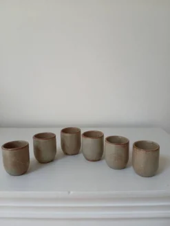Lot de 6 coquetiers en grès