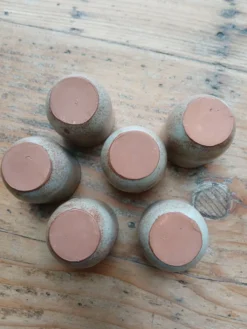 Lot de 6 coquetiers en grès