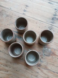 Lot de 6 coquetiers en grès