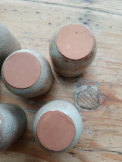 Lot de 6 coquetiers en grès