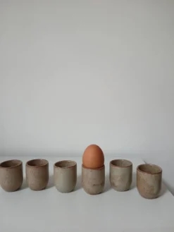 Lot de 6 coquetiers en grès