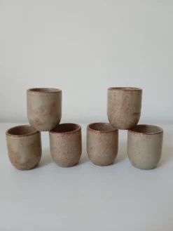 Lot de 6 coquetiers en grès
