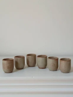 Lot de 6 coquetiers en grès
