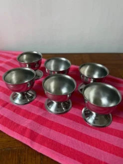 Lot de 6 coquetiers en inox