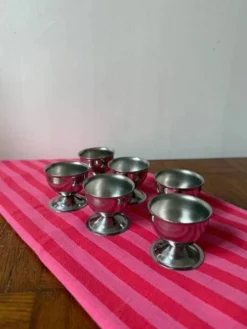 Lot de 6 coquetiers en inox