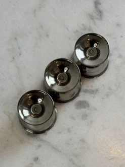 Lot de 3 coquetiers en inox