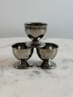 Lot de 3 coquetiers en inox