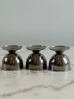 Lot de 3 coquetiers en inox