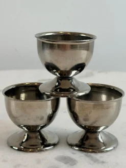 Lot de 3 coquetiers en inox