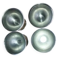 Lot de 4 coquetiers en métal argenté –années 60