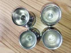 Lot de 4 coquetiers en métal argenté –années 60