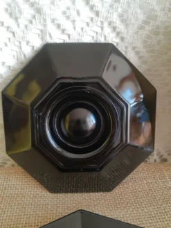 Lot de 2 coquetiers noirs octogonaux