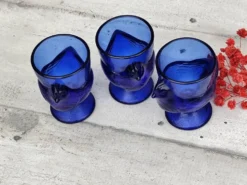 Lot de coquetiers poule en verre