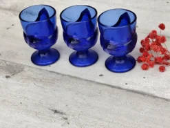 Lot de coquetiers poule en verre