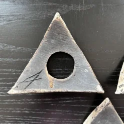 Lot de 3 coquetiers signés en raku