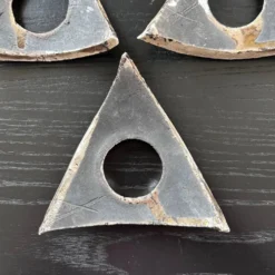 Lot de 3 coquetiers signés en raku