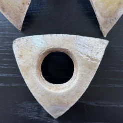 Lot de 3 coquetiers signés en raku