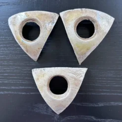 Lot de 3 coquetiers signés en raku