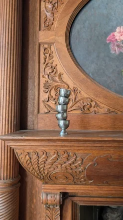 Lot de 5 coquetiers vintage en métal argenté
