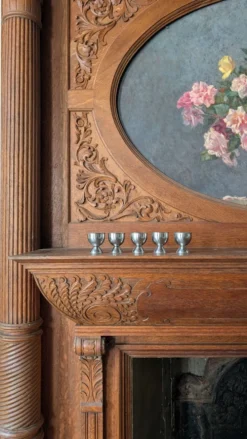 Lot de 5 coquetiers vintage en métal argenté