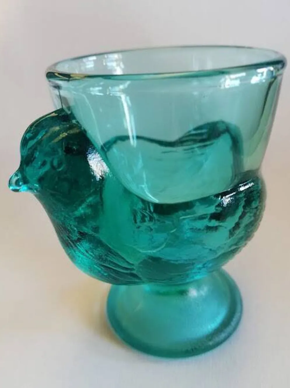 Lot de 3 coquetiers vintage en verre