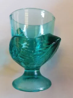 Lot de 3 coquetiers vintage en verre