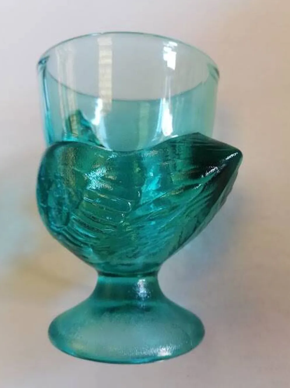 Lot de 3 coquetiers vintage en verre