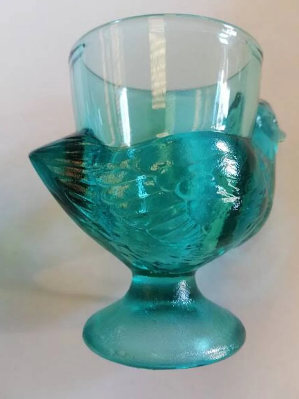 Lot de 3 coquetiers vintage en verre