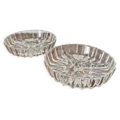 Lot de 2 coupelles anciennes en verre