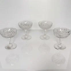 Lot de 4 coupes à champagne en cristal de Saint-Louis | Modèle Gavarni