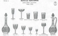 Lot de 4 coupes à champagne en cristal de Saint-Louis | Modèle Gavarni