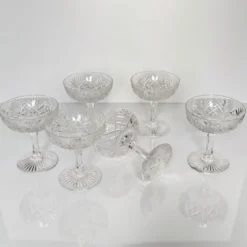 Lot de 6 coupes à champagne en cristal de Saint-Louis | Modèle Gavarni