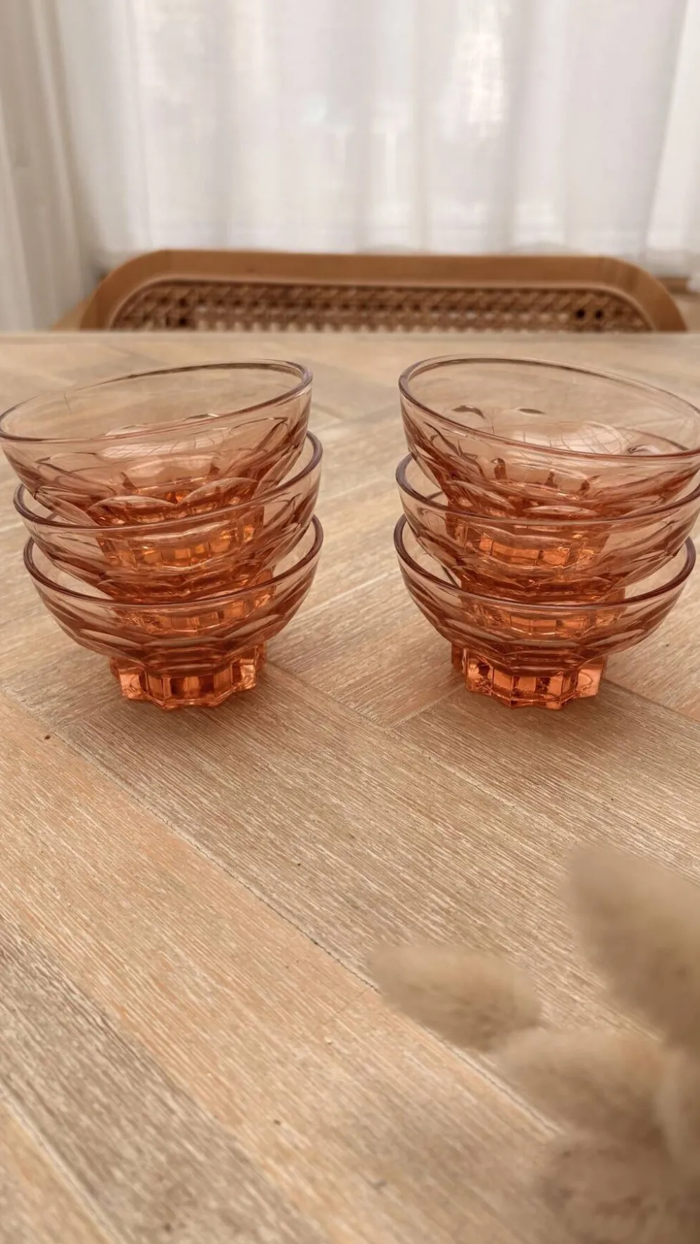 Lot de 6 coupes en verre