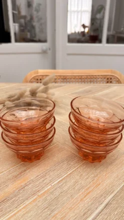 Lot de 6 coupes en verre