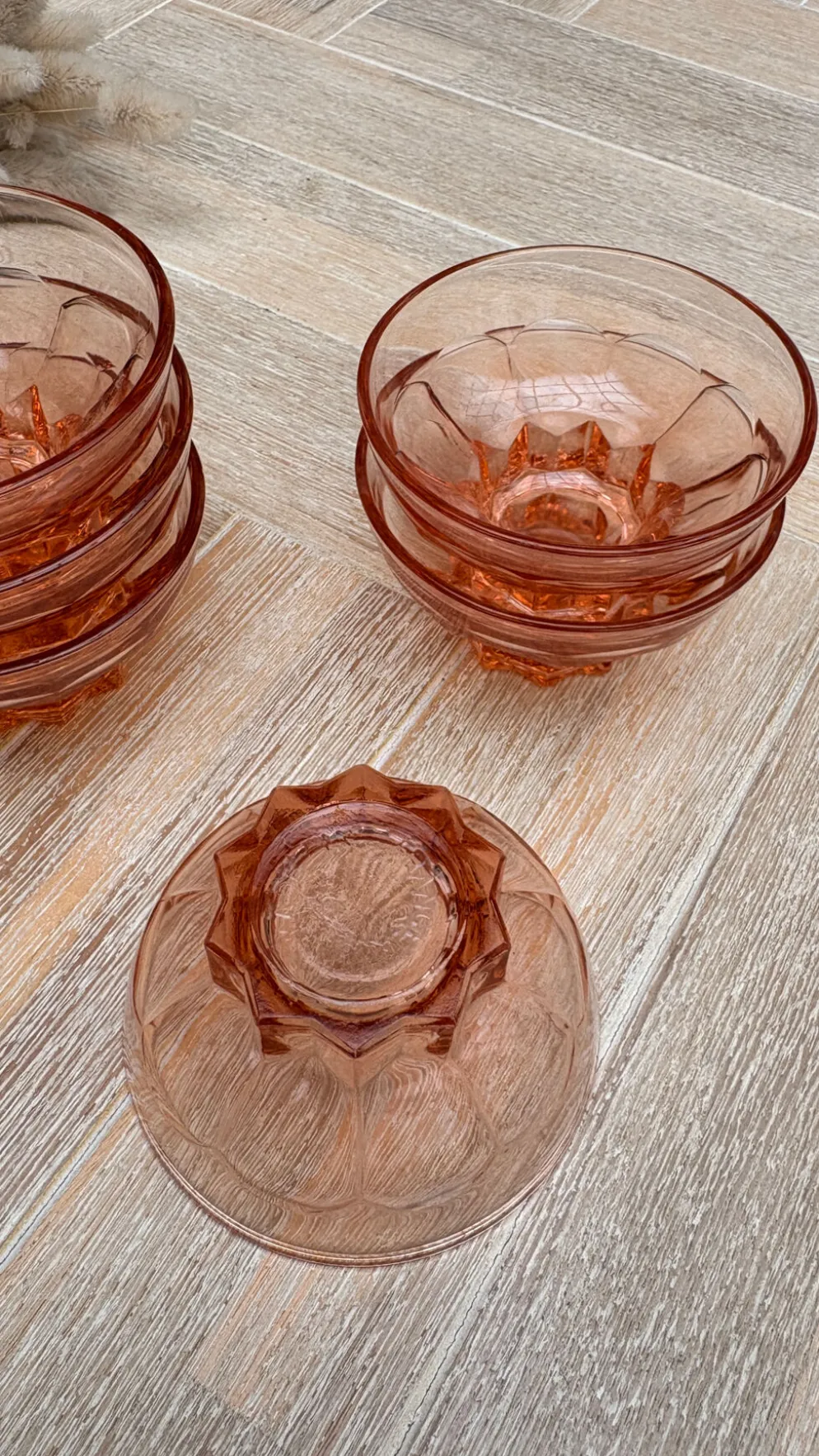 Lot de 6 coupes en verre