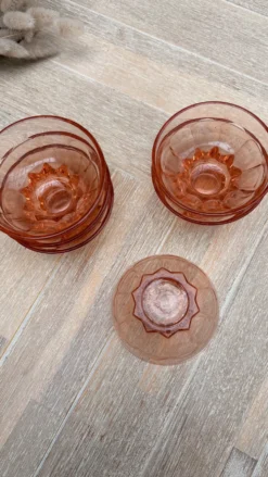 Lot de 6 coupes en verre