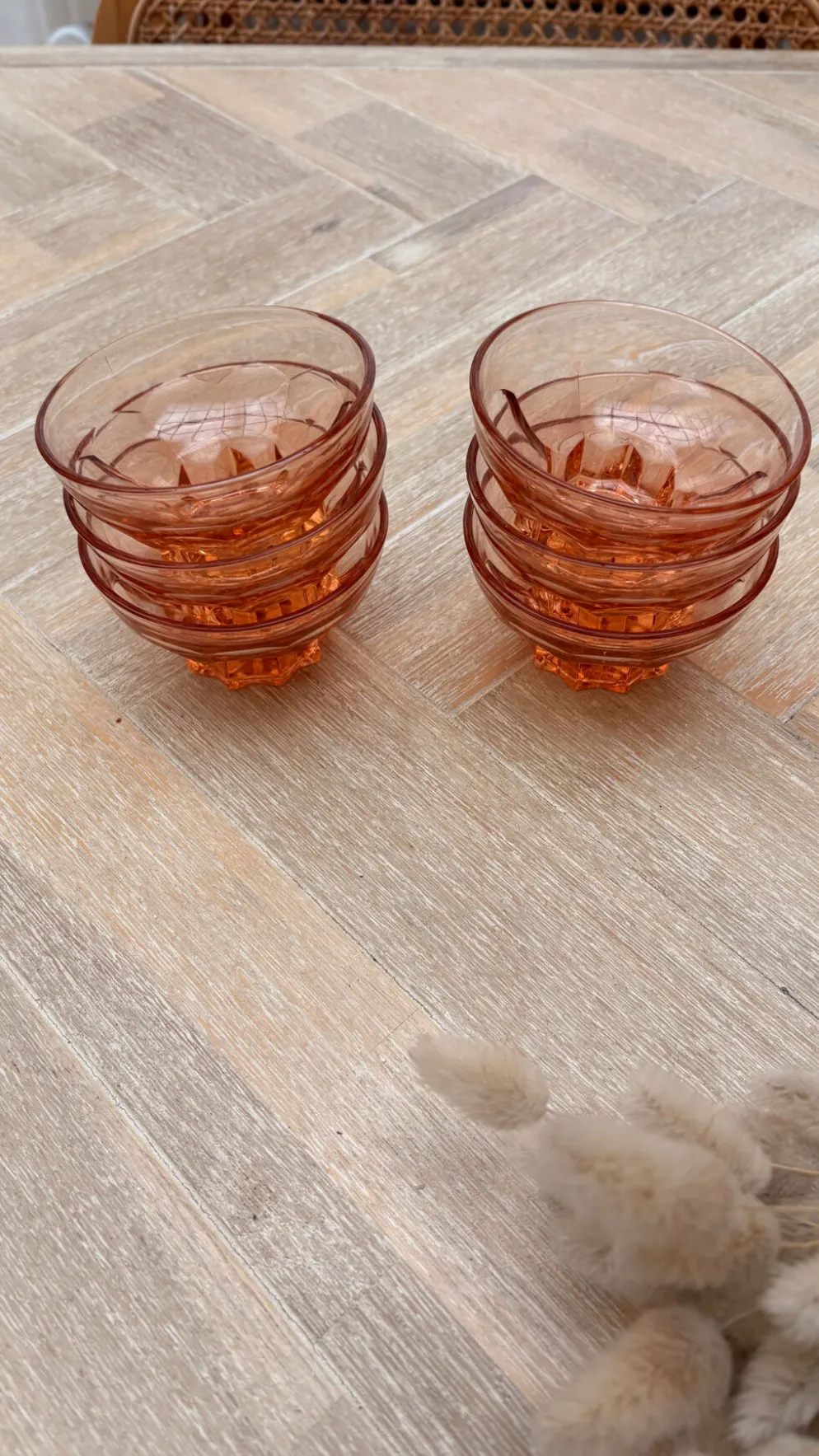 Lot de 6 coupes en verre