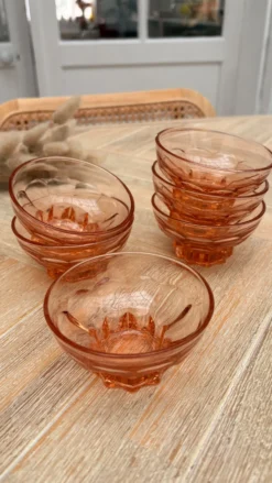 Lot de 6 coupes en verre