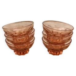 Lot de 6 coupes en verre