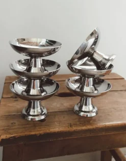 Lot de 6 coupes à glace, desserts vintage